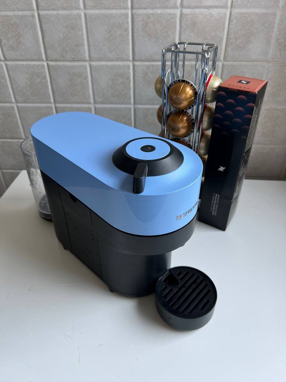 Кофемашина Nespresso Vertuo Pop, голубой