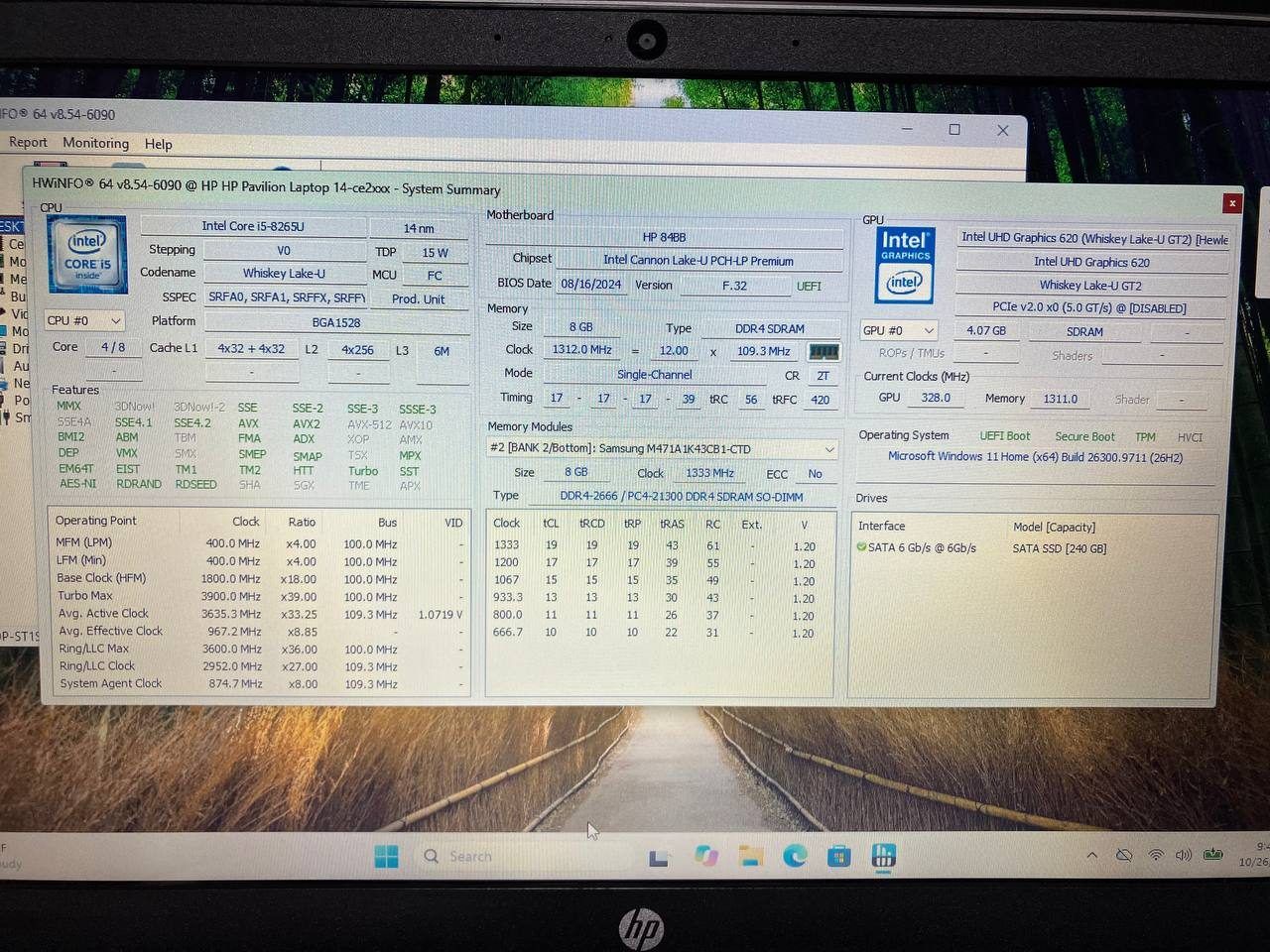 Ноутбук HP Pavilion 14-ce2068st, 8 гб