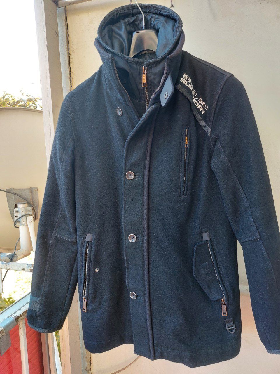 Манто Superdry шерстяное