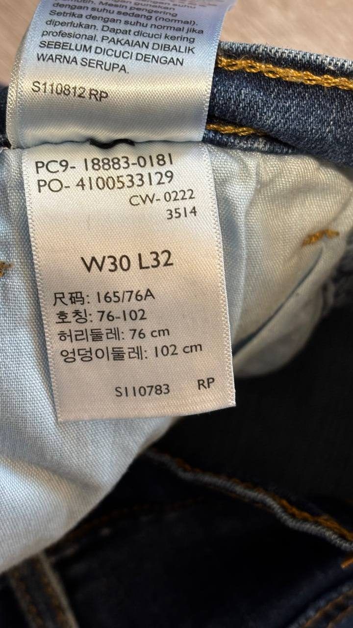 Джинсы Levis 724 High Rise Straight, размер 30