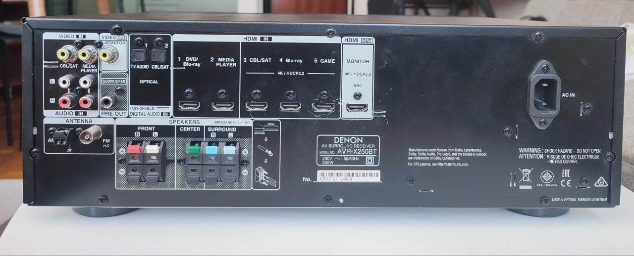 AV-ресивер Denon AVR-X250BT, 5.1