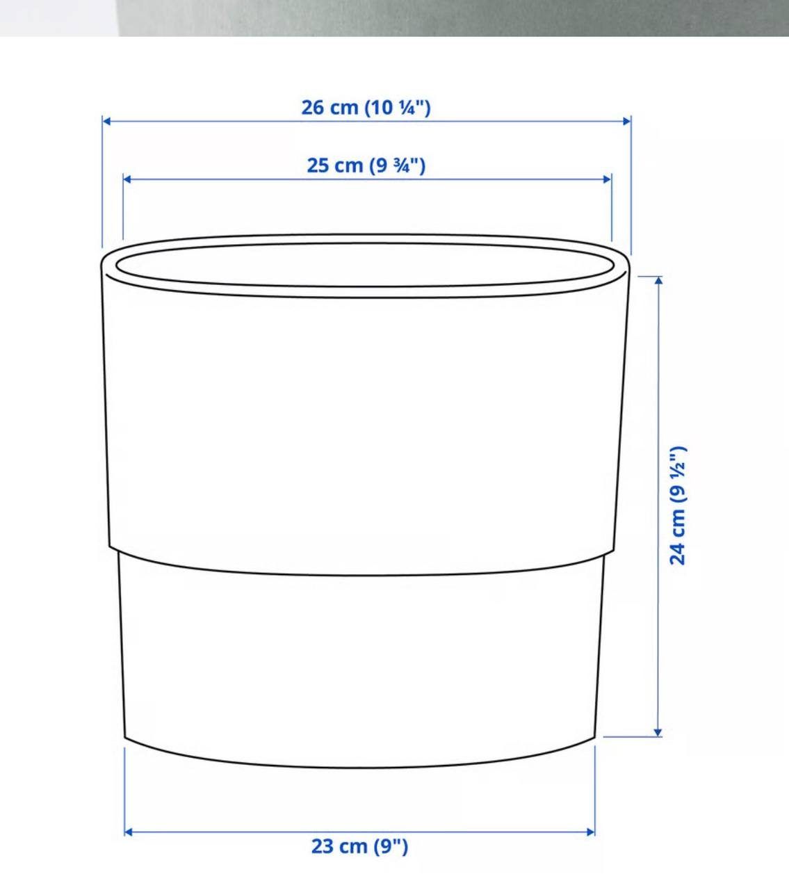 Кашпо IKEA, 24 см