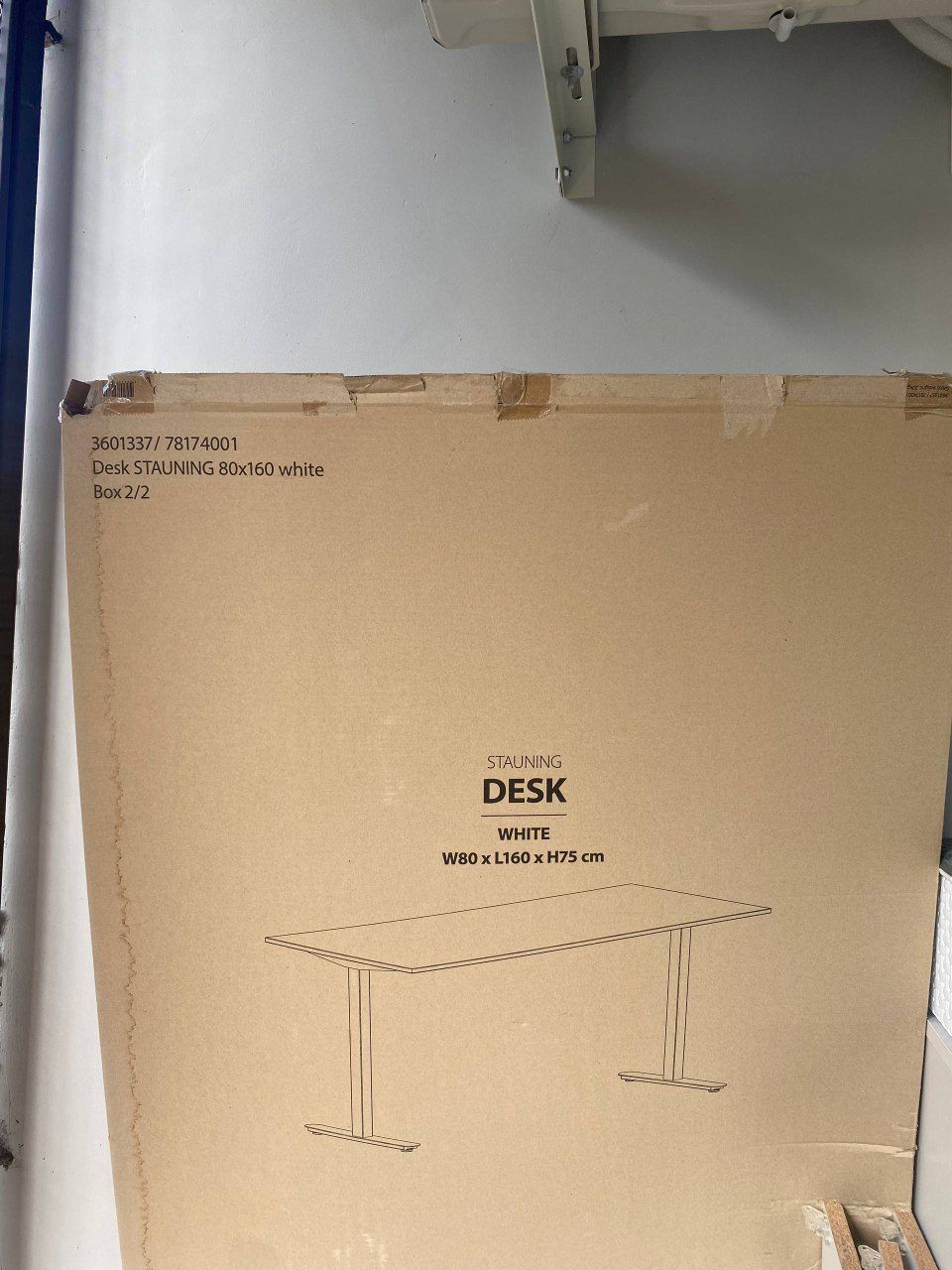 Письменный стол JYSK STAUNING DESK WHITE, 80x160 см