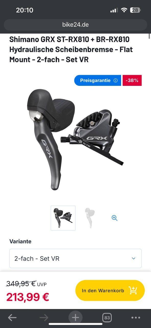 Комплект тормозов и дуалов Shimano GRX RX810